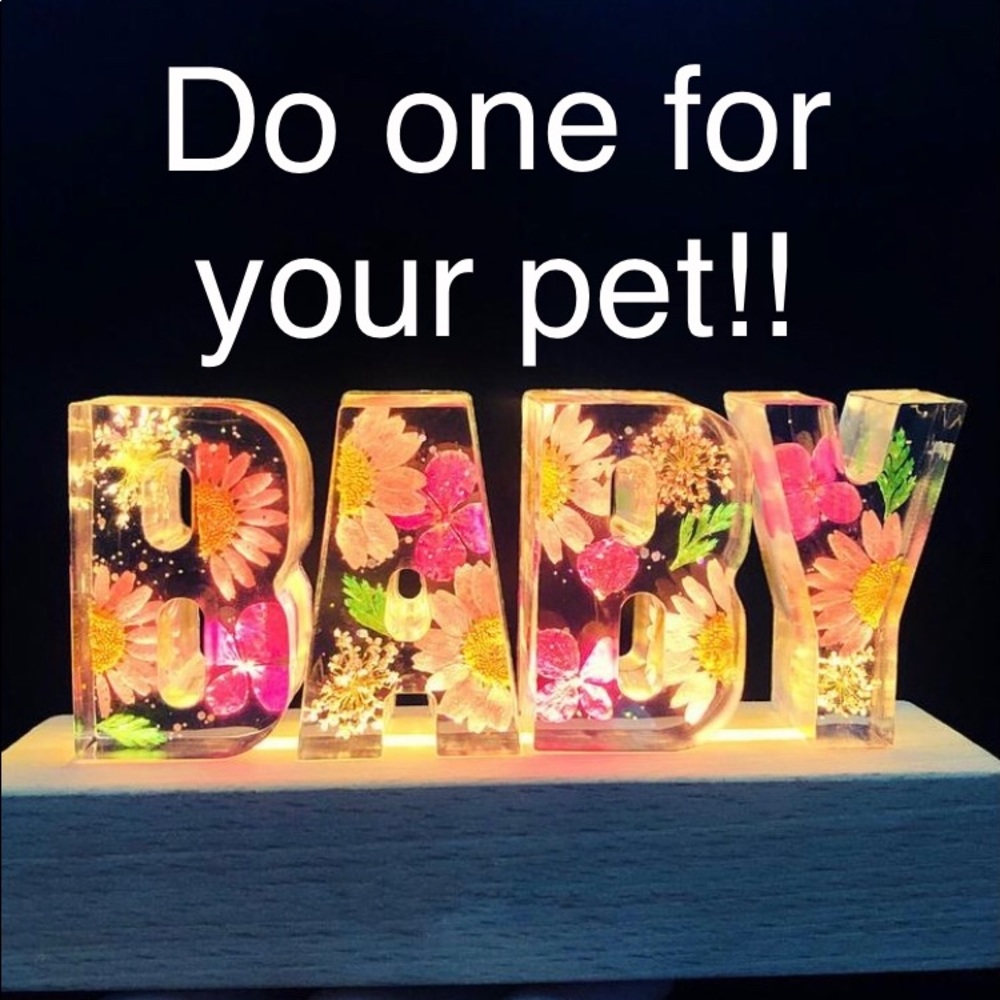 🌸🐶Super cute custom floral nightlights!🐶🌸